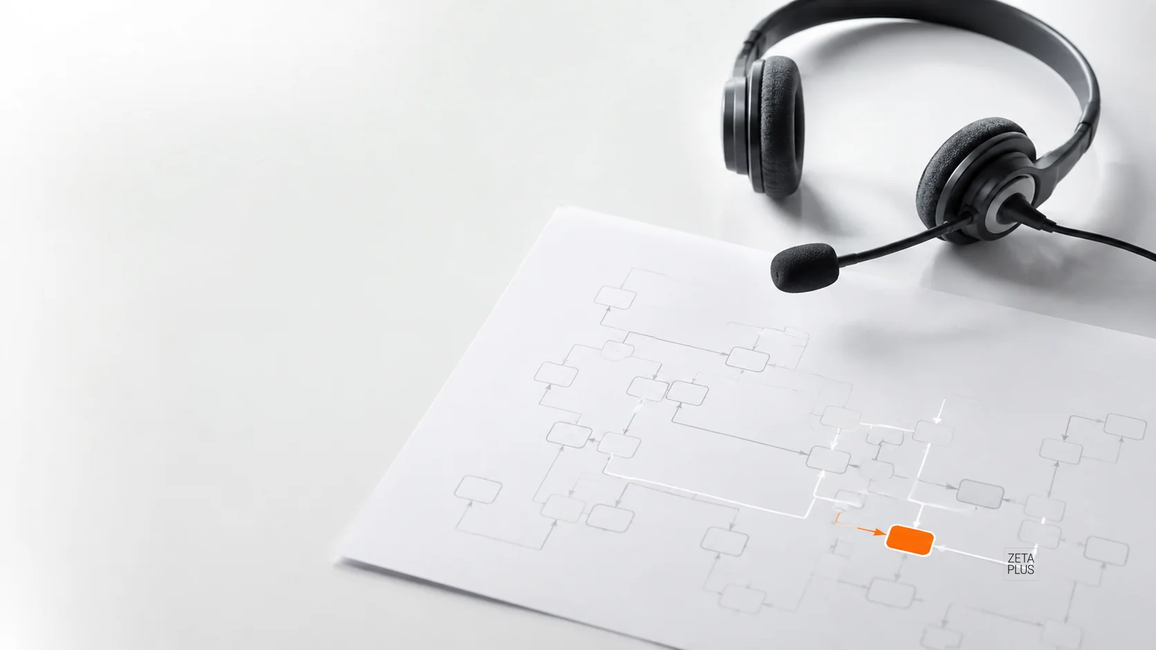 Auriculares y esquema de un asistente de inteligencia artificial